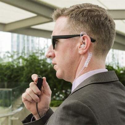 Auricular inalámbrico de doble vía con micrófono, auricular de tubo de aire, compatible con Baofeng BF-888S, UV-5R, H-777, RT22, Arcshell AR-5, radios bidireccionales UV-82