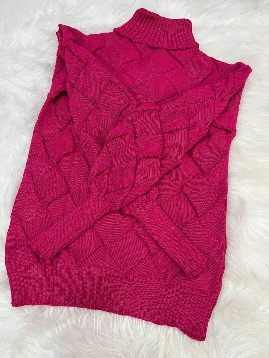 Women Sweaters - 玫瑰紅 - 查看 1