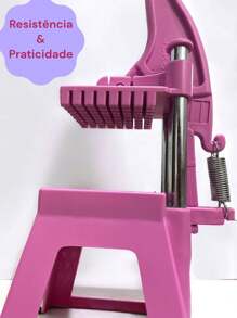 Cortador de Alimentos Multiuso Batata e Legumes - Rosa chiclete - Visão 4