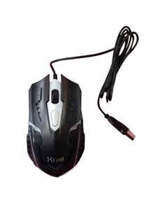 Comercializadora BC Mouse Optico de Alta Precision Retroiluminado Alambrico - Negro - Ver 1