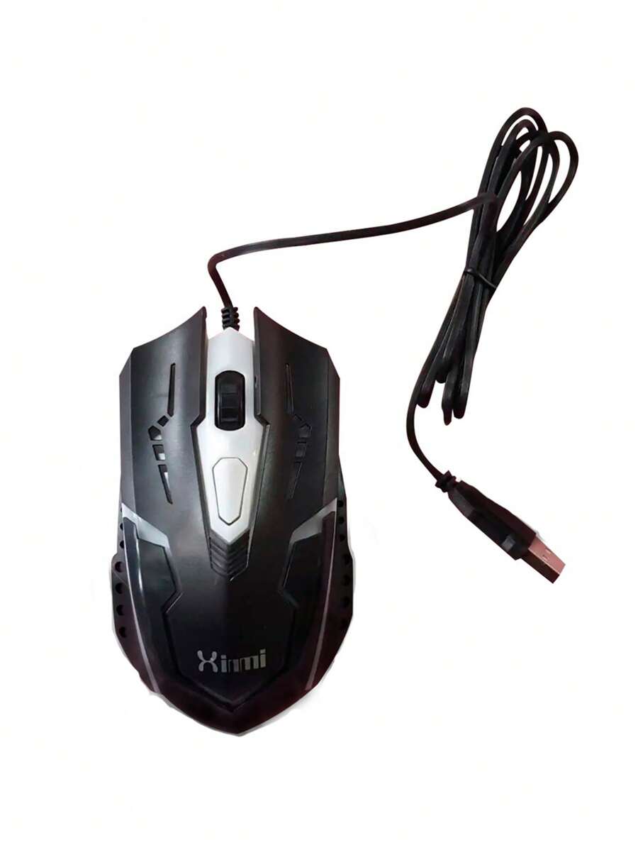 Comercializadora BC Mouse Optico de Alta Precision Retroiluminado Alambrico - Negro - Ver 1
