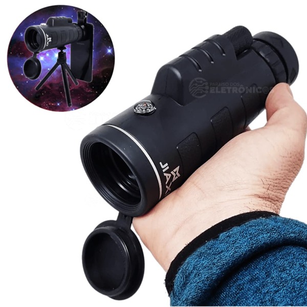 Monóculo Profissional Luneta Telescópio Óptico 10*40 Profissional Tripé Suporte Para Smartphone - KL1040