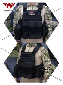 YAKEDA 雅科達戶外多功能戰術背心molle組合訓練裝備訓練服 - 卡其色 - 查看 7