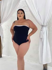 Plus Size Jumpsuits - màu đen - Xem 2