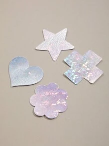 8 件装全新一次性性感内衣乳贴，薄款十字形诱惑胸贴，闪光防光增大贴，狂野不羁