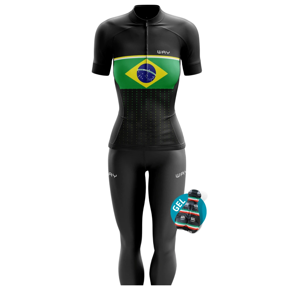 Women Cycling Jersey - Green - View 1