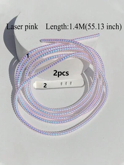 2 件/套激光数据线保护器，带白色硅胶带，电缆管理充电器保护器