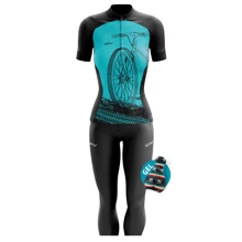 Women Cycling Jersey - Blue - View 1