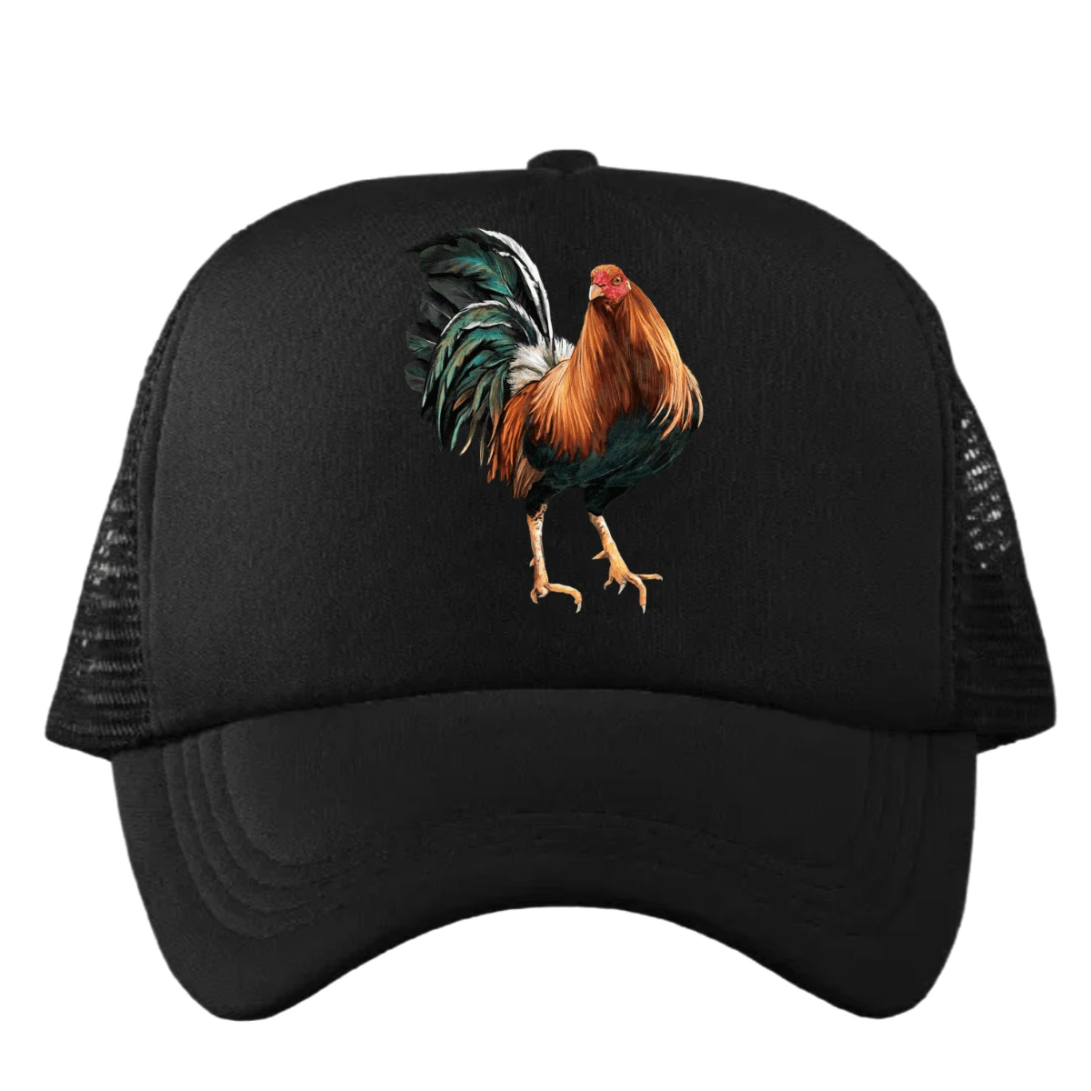 Gorra negra Animales Gallo moda Unisex unitalla materiales Premium - Negro - Ver 1