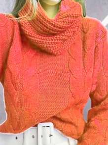 Women Sweaters - Màu Hồng  San hô - Xem 1