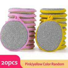 5/10/20入組雙面洗碗海綿鍋子盤子菜碗海綿家庭清潔工具廚房餐具洗滌刷、洗碗海綿、鍋子盤子洗滌刷、家用廚房清潔工具、碗盤清潔墊、清潔用品