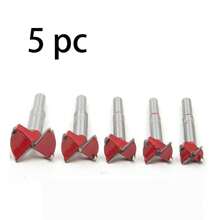 1pc Red Hard Alloy Woodworking Drill Bit, Mainly Used For Drilling In Woodworking - Red - View 9