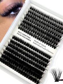 新款 14 排 60D+80D 混合托盘单根睫毛 3D 浓密睫毛柔软自然睫毛貂毛睫毛 5D 蓬松簇假睫毛睫毛簇、睫毛簇、单根睫毛、睫毛、假睫毛
