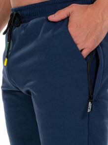 OPP´S JEANS Men's Sports Shorts With Side Pockets - Navy Blue - View 4
