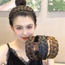 1个/3个装 女士鱼尾辫假发发圈发箍发夹可爱头饰发饰，发带，发箍头饰 - 彩色 - 查看 16