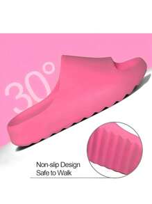 New Flip Flops Slippers Fashion Sandals EVA With Thick Platform 4 Cm XL Non-Slip Sole For Women And Men Soft Flip Flops Quick Dry - Hot Pink - View 3
