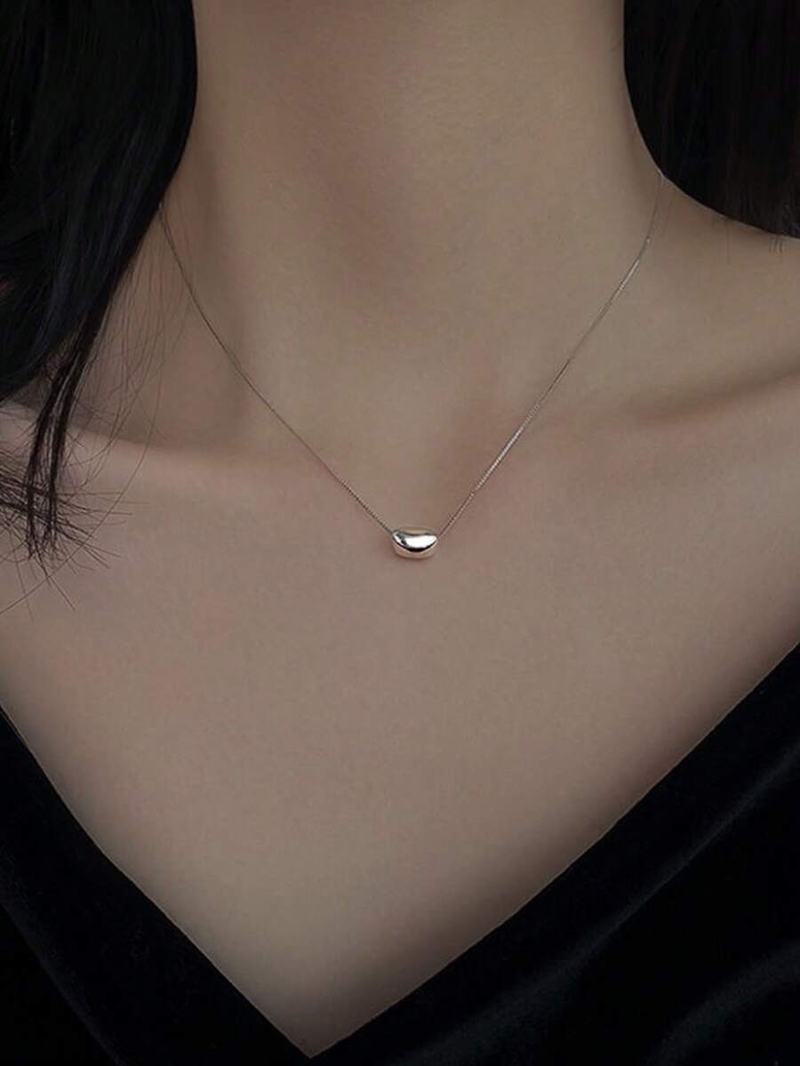 1 Miếng Thép Titan Dây chuyền , Love Đậu Vật rủ xuống Đơn giản Toàn trận Đúng mốt Phụ kiện trang sức - Nhiều màu - Xem 1