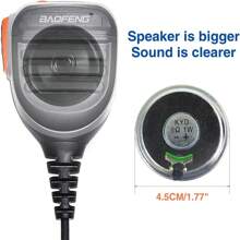 Baofeng 780 Microphone Haut-parleur À Main Imperméable À L'eau Pour Talkie-walkie À Deux Voies, Microphone D'épaule À Distance Pour Radio Frs Gmrs Uv-5r Bf-f8hp Uv-5rx3 Uv-5r+, Uv-5x, Bf-888s, Uv-s9plus, Uv-82