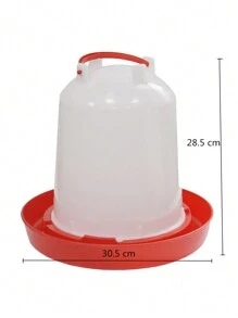 1入組6kg家禽喝水桶，適用於畜牧場、雞水器、鴿子飲水器、鵪鶉喂水器、家禽棚動物飲水器 - 紅色 - 查看 11