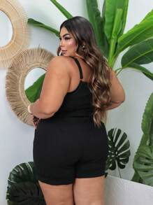 Plus Size Co-Ords - 黑色 - 查看 3