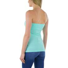 ToBeInStyle Women's Soft Comfy Cotton Layering Tube Tops - 全長 - 藍薄荷 - 查看 5