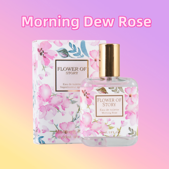 1瓶30毫升玫瑰露珠女士香水，持久留香，清新玫瑰香调，优雅香水