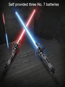 1pc Light-Up Sword Toy, With Extendable & Cool Appearance And Dynamic Sound Effects - Blue - View 2