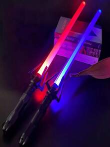 1pc Light-Up Sword Toy, With Extendable & Cool Appearance And Dynamic Sound Effects - Blue - View 3