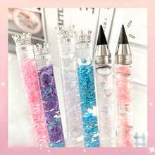 4 支/包皇冠形液体砂笔，可爱先进技术无墨永恒铅笔可无限书写，无需削尖 - 彩色 - 查看 5