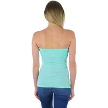 ToBeInStyle Women's Soft Comfy Cotton Layering Tube Tops - 全長 - 藍薄荷 - 查看 2