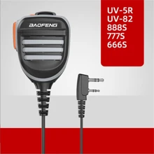 Baofeng 780 Microphone Haut-parleur À Main Imperméable À L'eau Pour Talkie-walkie À Deux Voies, Microphone D'épaule À Distance Pour Radio Frs Gmrs Uv-5r Bf-f8hp Uv-5rx3 Uv-5r+, Uv-5x, Bf-888s, Uv-s9plus, Uv-82