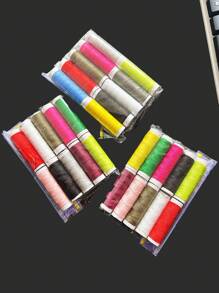 20 carretes de hilos de coser de colores aleatorios mezclados (Embalaje, productos enviados en colores aleatorios) - Multicolor - Ver 2