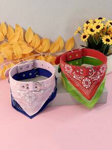 寵物用品狗貓實用三角項圈/圍巾/圍嘴,多種顏色可選,寵物口水巾