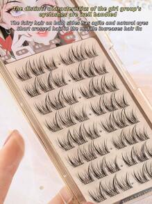 RLS 48 Bundles 0.07mm C 9-11mm Fluffy Fine Synthetic Mink Handmade Eyelashes, Instantly Create A Charming Look. - Reusable Eyelashes. No Glue Needed, Easy Styling. DIY Customizable Eyelash Clusters, Eyelash Clusters, Individual Eyelashes, False Eyelashes. - C - View 4