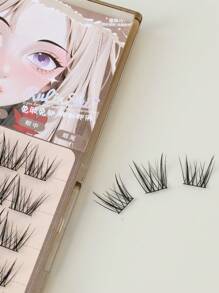 RLS 48 Bundles 0.07mm C 9-11mm Fluffy Fine Synthetic Mink Handmade Eyelashes, Instantly Create A Charming Look. - Reusable Eyelashes. No Glue Needed, Easy Styling. DIY Customizable Eyelash Clusters, Eyelash Clusters, Individual Eyelashes, False Eyelashes. - C - View 5