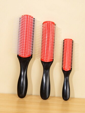 WANMEI 1PC 9 Row Nylon Hair Brush For Women And Men, Professional Detangling Brush With Soft Bristles For Smooth Detangling, Scalp Massage, And Volumizing, Anti-Static Blow Drying Brush For Wet Or Dry Hair, Ideal For Normal, Back To School, Travel Holiday Essentials, For Women, Brush, Detangling Brush, Ball Brush, Mini Hair Brush Set, Wooden Comb, Hair Brush, Hairdressing Equipment, Hairstyle, Hairdressing, Hair Brush, Brush Hair Brush Set, Comb Hair, Comb For Curls, Detangling Brush, Hair Brush For Women, Barber Accessories, Barbershop, Hairdressing Equipment