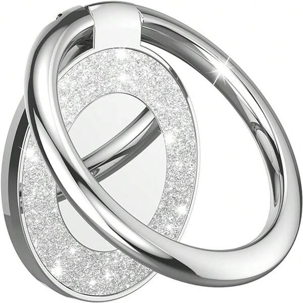 1 Pc Mobile Phone Ring Holder, Circular Rhinestone Inlay, Manual Drill, New Desktop Anti Fall Slouchy Phone Holder, All Metal Ring Buckle, Universal For Mobile Phones And Tablets Compatible With IPhone, Android Phone, Gift For Birthday, Family, Friends Finger Ring Holder, Phone Grip, Phone Accessories