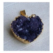 Lerato Afro Kit 2 Pcs  Pingente Ametista + Citrino,  Mulher Estilo Elegante, Aniversário Casamento , Envio Nacional