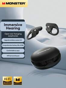 Tai nghe nhét tai chống ồn thụ động Monster Xko15, Âm trầm được nâng cấp, Cuộc gọi độ nét cao 5.4, Thu âm định hướng với Micrô, Không rò rỉ âm thanh, Thích hợp cho Chạy bộ Thể thao, Nhỏ gọn và di động, Âm thanh, Độ trễ thấp cho Nhạc chơi game, Không dây - màu đen - Xem 1