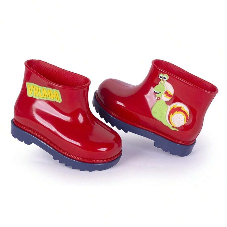 Kid's Rain Boots - 紅色 - 查看 1