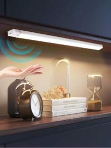 LED Night Light With Motion Sensor, Magnetic Wireless Lighting, Suitable For Home Room Decoration, Can Be Used In Kitchen, Stairs, Cabinets, Hallway And Wardrobe, Cabinet Light Strip With Warm White Light, Light Bar - White - View 2