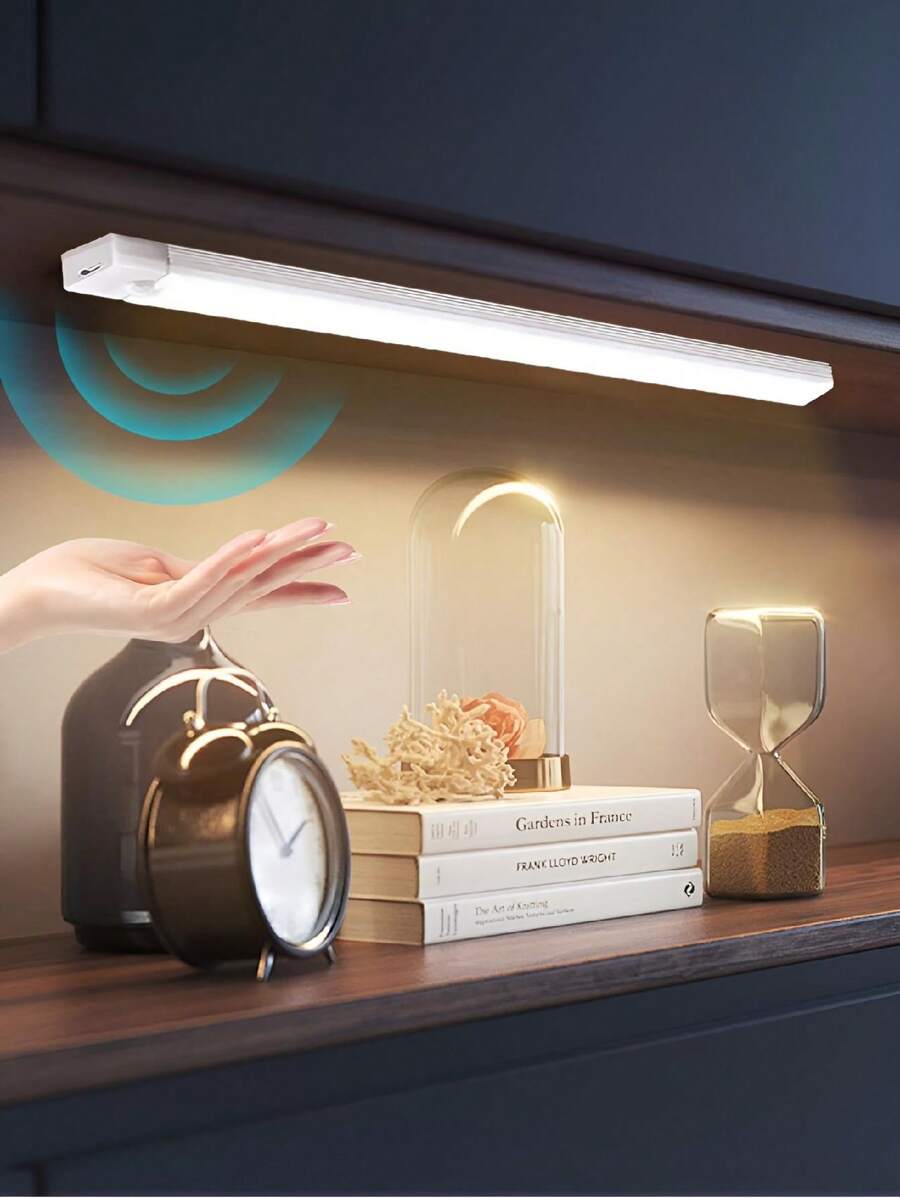 LED Night Light With Motion Sensor, Magnetic Wireless Lighting, Suitable For Home Room Decoration, Can Be Used In Kitchen, Stairs, Cabinets, Hallway And Wardrobe, Cabinet Light Strip With Warm White Light, Light Bar