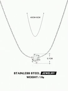 1 Peça Colar Pingente De Diamante De 6 Presilhas Em Aço Inoxidável Com Design Único No Estilo Europeu E Americano Banhado A Ouro, Adequado Para Uso Diário E Festa De Namoro