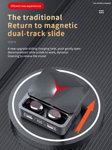 Botones Intra-auriculares Pantalla Táctil Led , Audífonos Inalámbricos Con Sonido Estéreo Y Micrófono Para Deportes - Negro - Ver 2