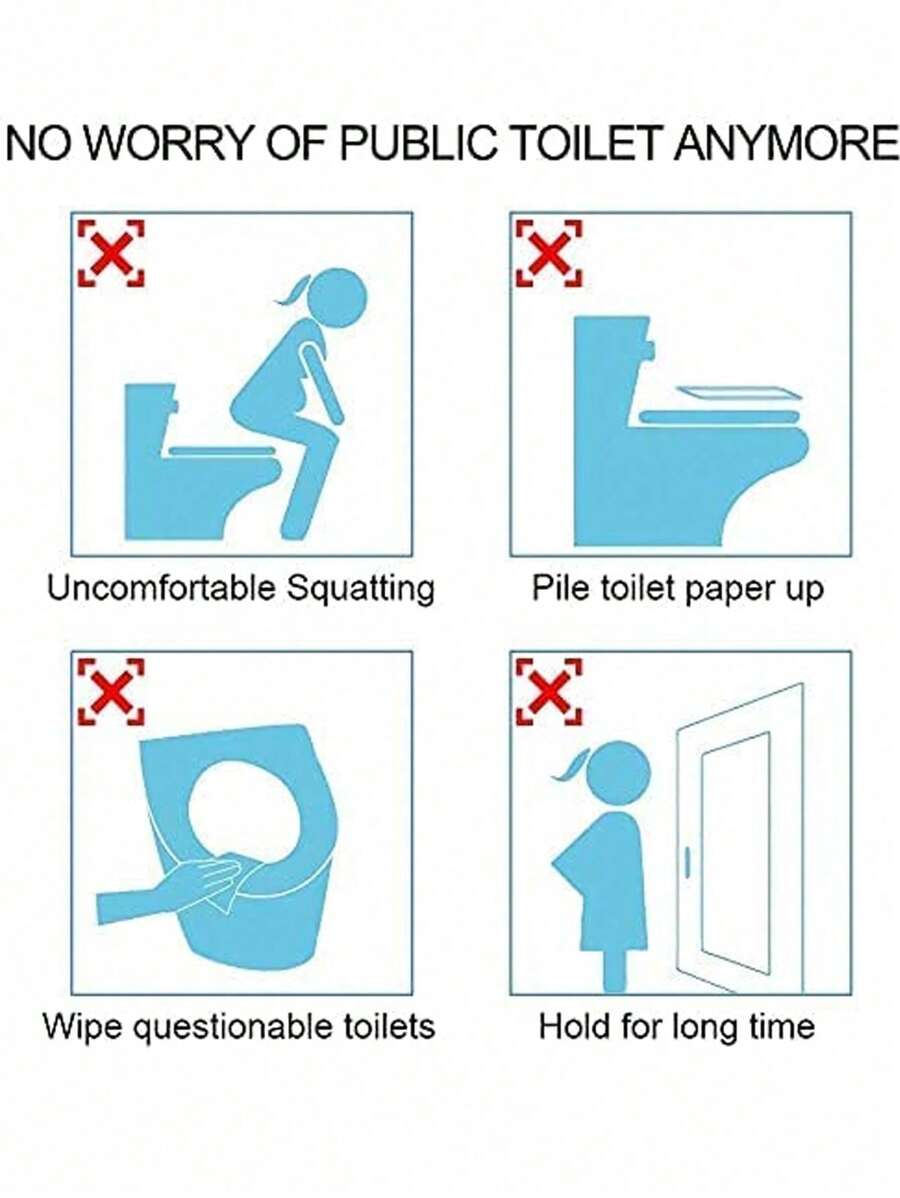 30PCS Toilet Seat Disposable,Plastic Cover Waterproof And Non Slip