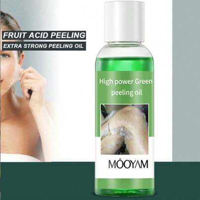 MOOYAM 适合深色肤色的去角质油，绿色去角质油，蕴含水杨酸和透明质酸钠，强效去角质油，适合所有肤质的身体去角质液