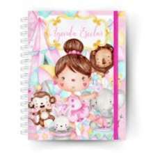 Agenda Escolar Infantil 2025 com Informações Médicas - 200 páginas