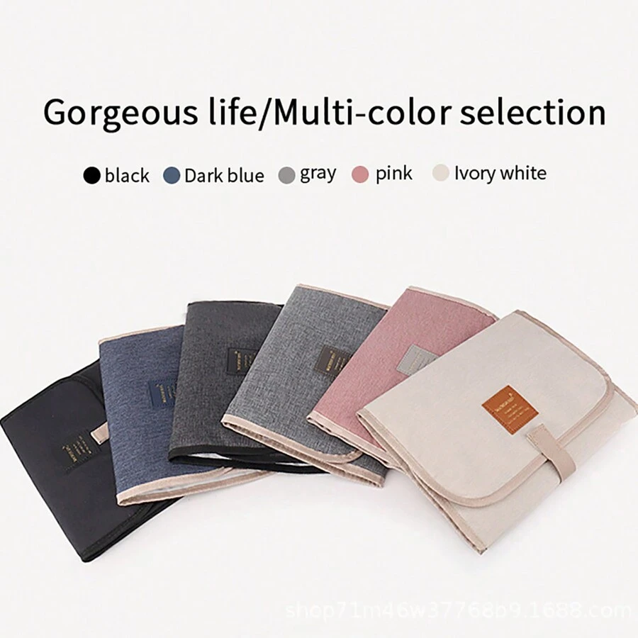 1入黑色防水尿布換墊,便攜式,適合戶外使用,多種顏色自由搭配 - 黑色 - 查看 1