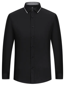 Men Shirts - 黑色 - 查看 2