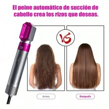 Cepillo Secador De Pelo 5 Es 1 Para Peinado De Mujer Con Plancha Secadora Peinadora Aire caliente - Gris - Ver 3